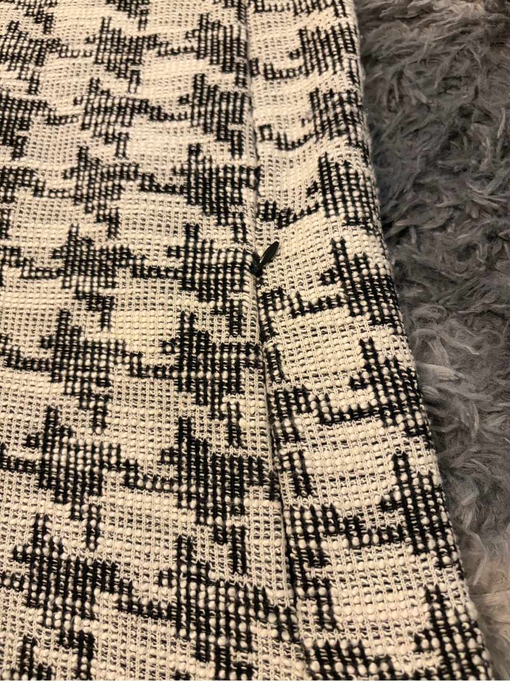 ME+EM Houndstooth Knit A-Line Shift Dress Sleeveless Pockets Black White US 10 - Picture 3 of 8
